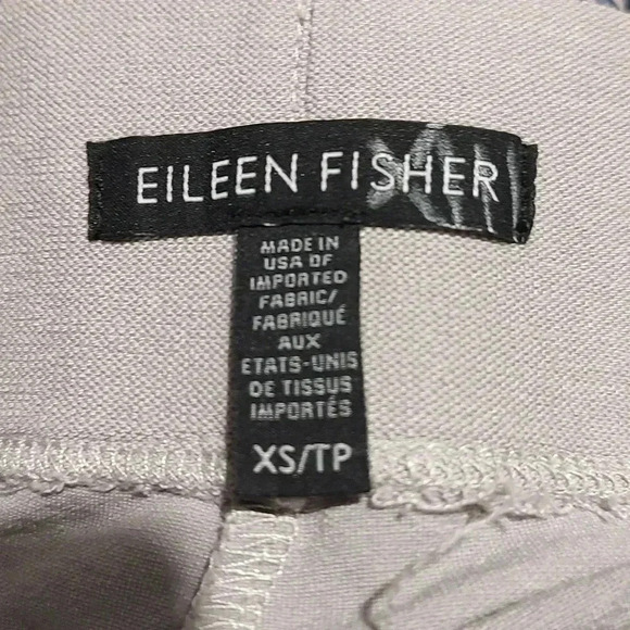 Eileen Fisher Viscose Stretch Crepe Cropped Pants Women’s Pants Soft Gray - Picture 3 of 4